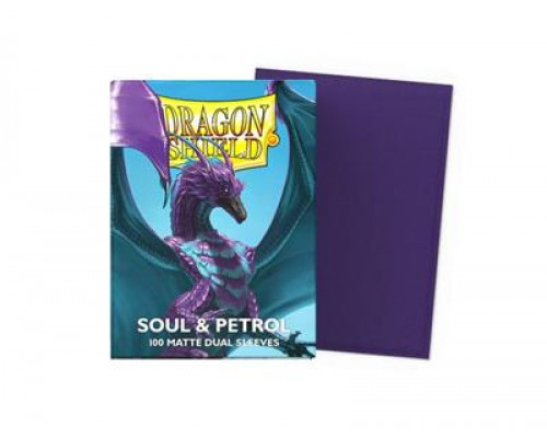Dragon Shield Sleeves - Standard size - Matte Dual - Soul & Petrol (100 Sleeves)