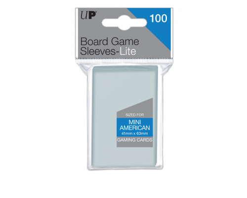 UP - Lite Mini American Board Game Sleeves 41mm x 63mm (100 Sleeves)