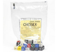 Chessex Opaque Bags of 50 Asst. Dice - Loose Opaque Polyhedral d6 Dice