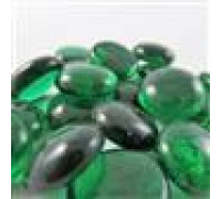 Chessex Gaming Glass Stones in Tube - Crystal Dark Green (40)