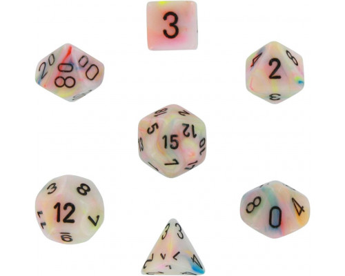 Chessex Festive 7-Die Set - Circus w/black