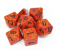 Chessex Speckled Polyhedral 7-Die Set - Fire