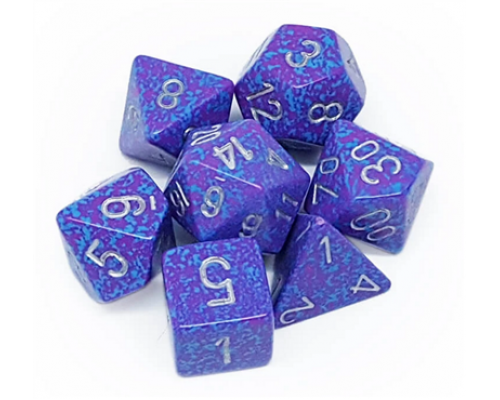 Chessex Speckled Polyhedral 7-Die Set - Silver Tetra