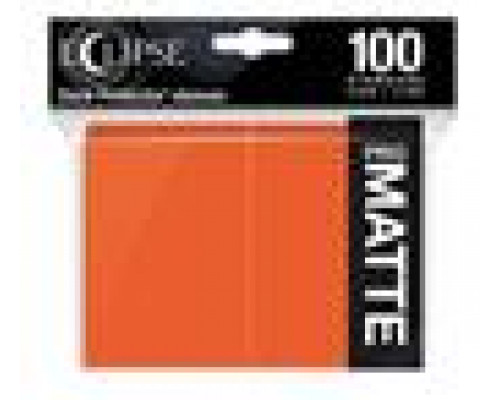 UP - Eclipse Matte Standard Sleeves: Pumpkin Orange (100 Sleeves)