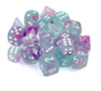 Chessex 7 Die Sets - Nebula TM Wisteria/white Luminary 7-Die Set