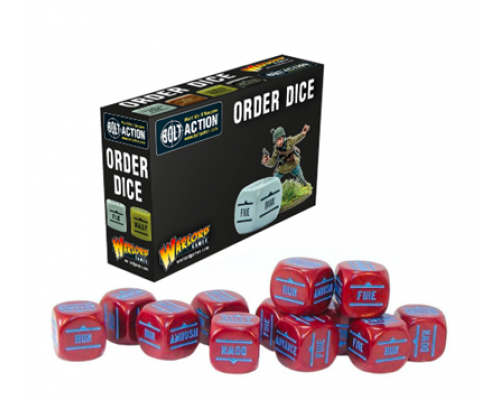 Bolt Action - Bolt Action Orders Dice - Maroon (12)