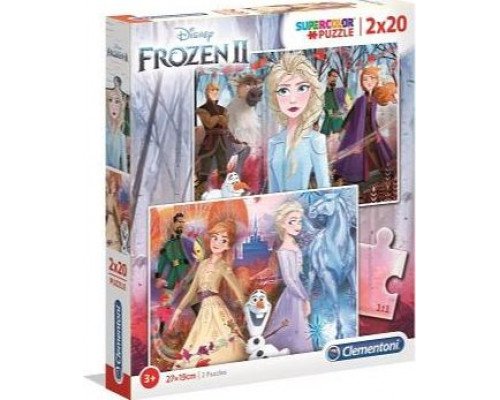 Clementoni Puzzle 2x20 Super kolor Frozen 2