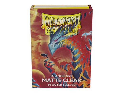 Dragon Shield Japanese Size Matte Clear Outer Sleeves - Clear Cosmere (60 Sleeves)