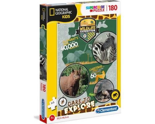 Clementoni Puzzle 180 elementów National Kids Wildlife Expedition