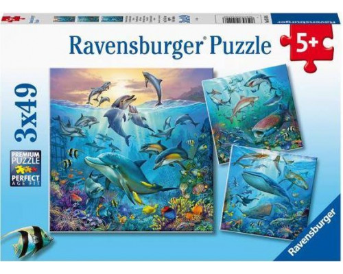 Ravensburger Puzzle 3x49 Podwodne życie
