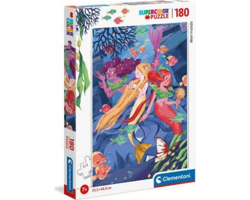 Clementoni Puzzle 180 Super Kolor Mermaids