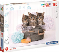 Clementoni Puzzle 180 Trzy śliczne kociaki. Lovely kittens 29109