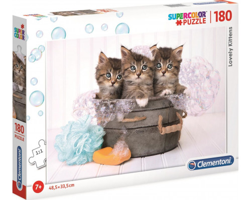 Clementoni Puzzle 180 Trzy śliczne kociaki. Lovely kittens 29109