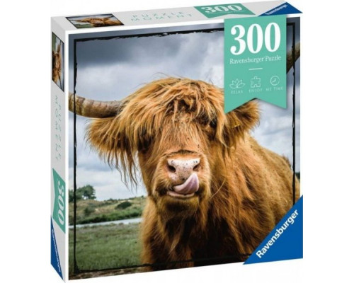 Ravensburger Puzle 300 elementów Momenty, Szkocka krowa