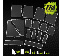 11th Edition Glasspack Footprints Wh40k compatible
