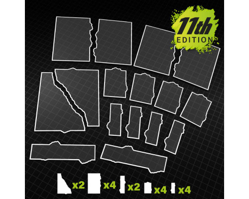 11th Edition Glasspack Footprints Wh40k compatible