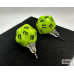 Chessex Stud Earrings Vortex Bright Green Mini-Poly d20 Pair