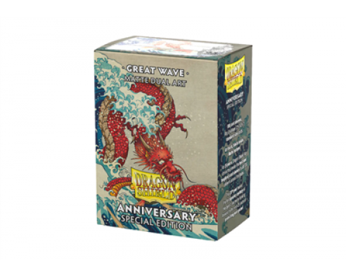 Dragon Shield Standard size Matte Dual Art Sleeves - Great Wave (100 Sleeves)