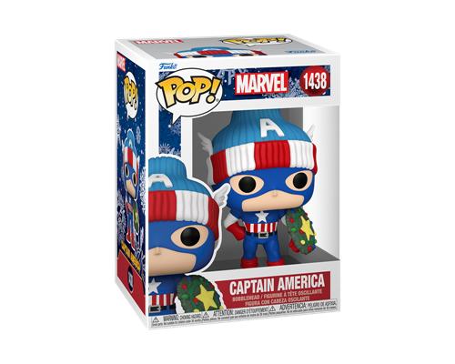 Funko POP! Marvel: Holiday S4 – Capt. America with wreath shield