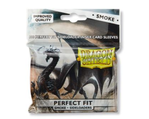 Dragon Shield Standard Perfect Fit Sideloading Sleeves - Clear/Smoke (100 Sleeves)