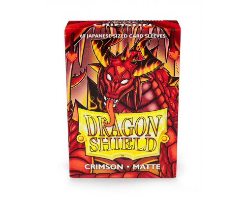 Dragon Shield Small Sleeves - Japanese Matte Crimson (60 Sleeves)