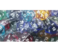 Chessex Translucent Bags of 50 Dice - Translucent d20