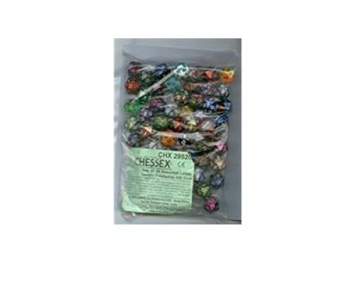 Chessex Gemini Bags of 50 Asst. Dice - Loose Gemini Poly. d20 Dice