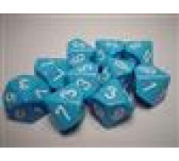 Chessex Opaque Polyhedral Ten d10 Set - Lt. Blue/white