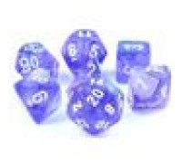Chessex Borealis Polyhedral Purple/white Luminary 7-Die Set