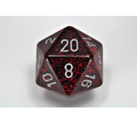 Chessex Speckled 34mm 20-Sided Dice - Silver Volcano
