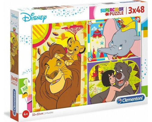 Clementoni Puzzle 3x48 Super kolor Disney classic