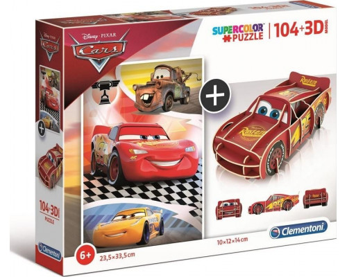 Clementoni Puzzle 104 3D model Cars