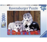 Ravensburger Puzzle 200 Szczenięta husky XXL