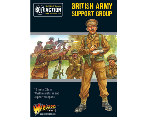 Bolt Action - British Army Support Group (HQ, Mortar & MMG) - EN