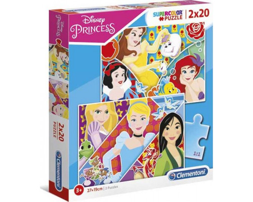 Clementoni Puzzle 2x20 Elementów Princess