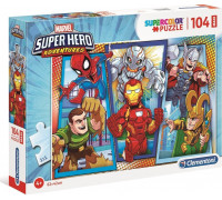 Clementoni Puzzle 104 szt. Super Kolor Superhero maxi (368302)