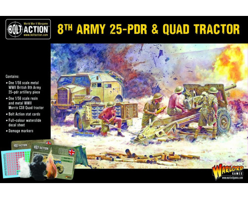 Bolt Action - 8th Army 25pdr & Quad Tractor - EN