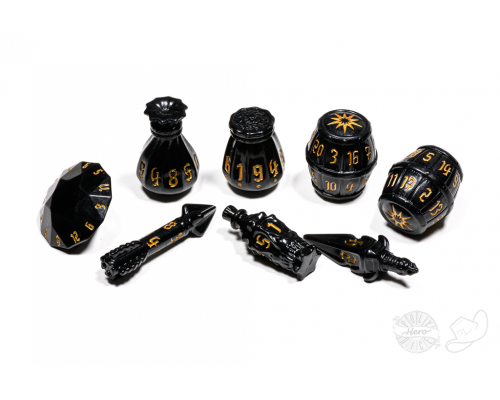 PolyHero Rogue 8 Dice Set Nightshade
