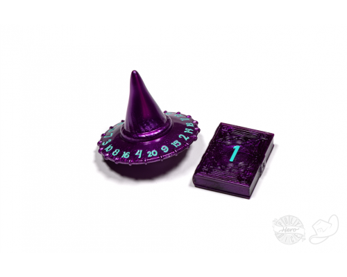PolyHero Wizard d20 Wizard Hat and d2 Spellbook in Wizardstone