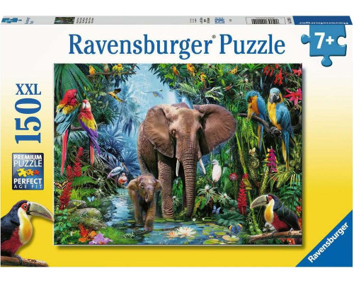 Ravensburger Puzzle 150 Słonie w dżungli XXL
