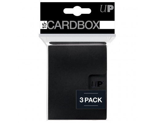 UP - PRO 15+ Card Box 3-pack: Black