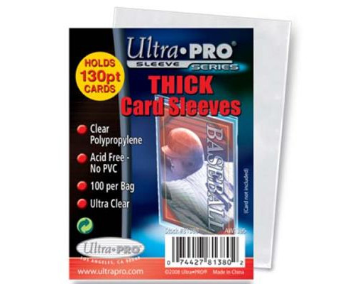 UP - Standard Sleeves - 2-1/2" X 3-1/2" Thick Card Sleeves (100 Ct)