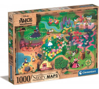 Clementoni Puzzle 1000 elementów Story Maps Alicja w Krainie Czarów