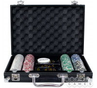 Фабрика Покера: Набор из 200 фишек для покера с номиналом в черном кейсе (RU)
