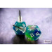 Chessex Stud Earrings Festive Waterlily Mini-Poly d20 Pair