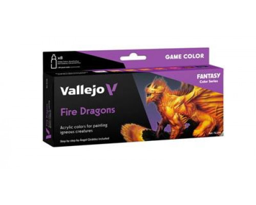 Vallejo - Game Color Fire Dragons 8 colors set 18 ml