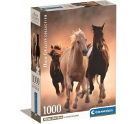Clementoni CLE puzzle 1000 Compact Running Horses 39771