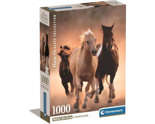 Clementoni CLE puzzle 1000 Compact Running Horses 39771