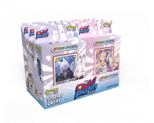 Oshi Push VTuber Card Game Gen One: Phase Origins Starter Deck Display (6 decks) - EN