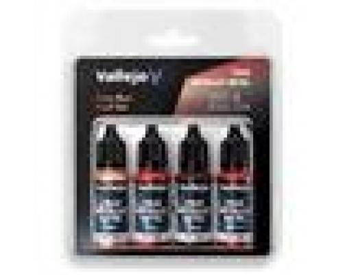 Vallejo - TMM / Set 4 colors - Ruby Red Paint Set